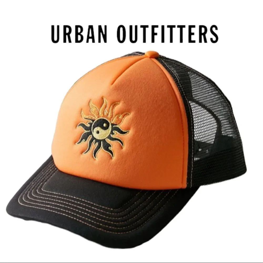 NEW Urban Outfitters UO Women's Icon Sun Orange Trucker Cap Hat
